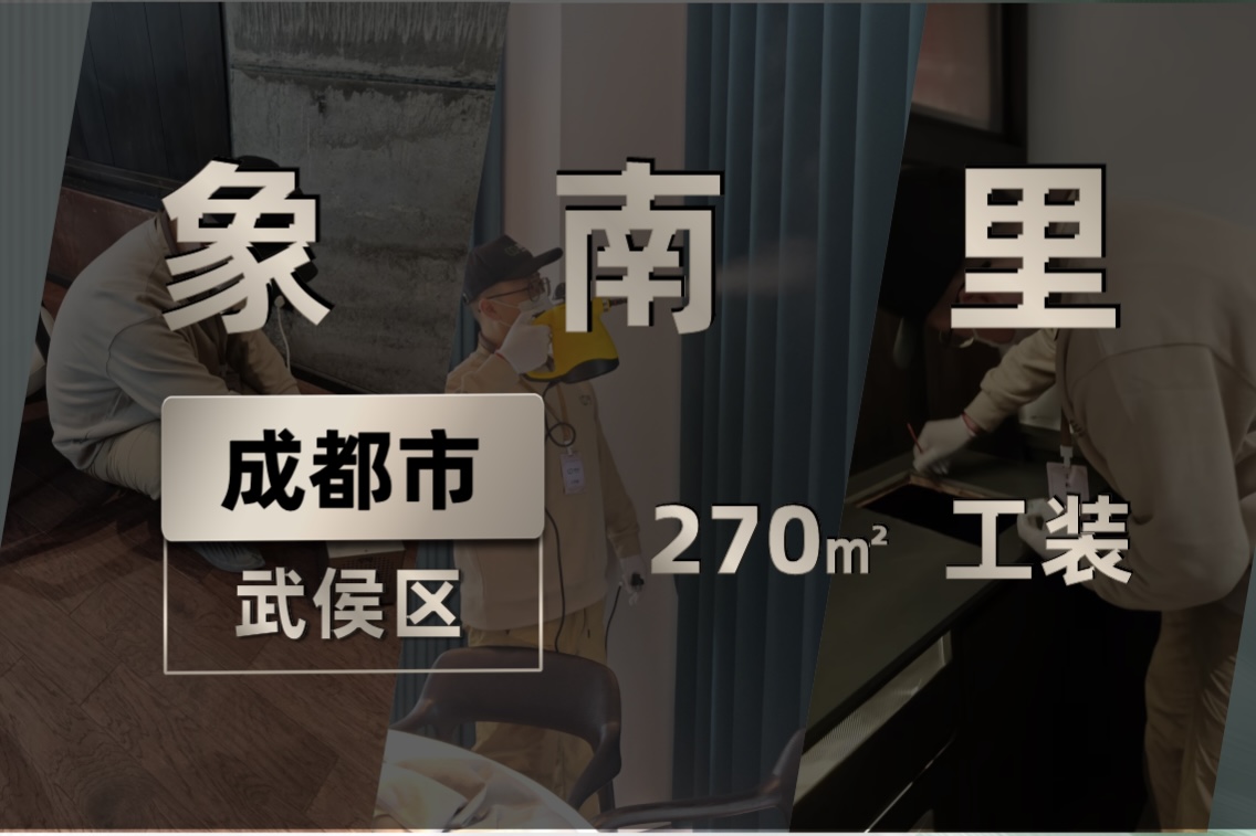 成都象里南270㎡工装除甲醛服务